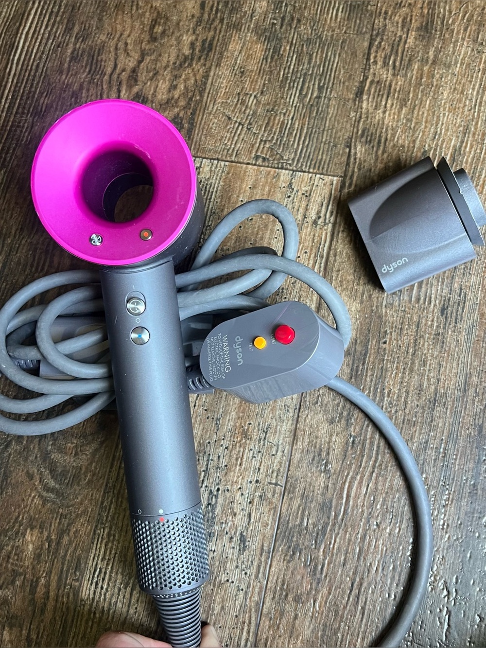 Dyson Supersonic Origin Hair Dryer Iron/Fuchsia With Magnetic Attachment